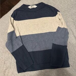 H&M Kids Striped Sweater - Navy, Beige, Light Blue